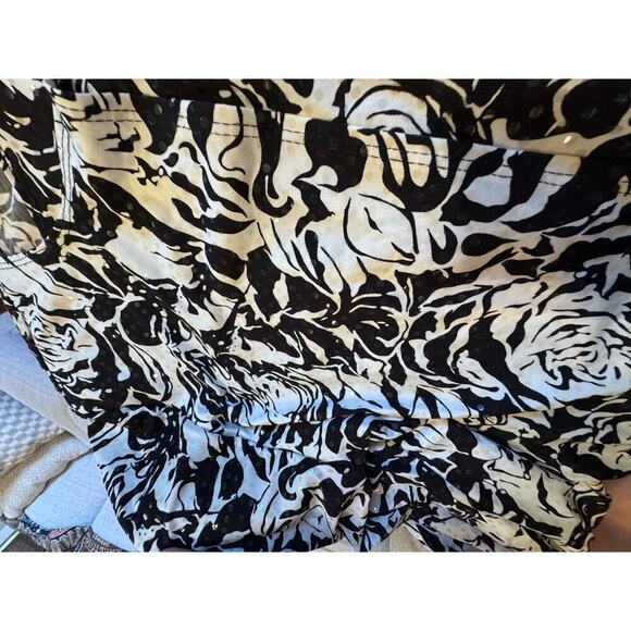 MSK Women's 2 Piece Tank Jacket Black White Floral Sequin Beaded Plus Sz. 3X - Picture 10 of 14